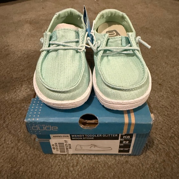 Hey Dude Other - Hey Dude Wendy Toddler Glitter Moon Stone Shoes Size K6 22 EU